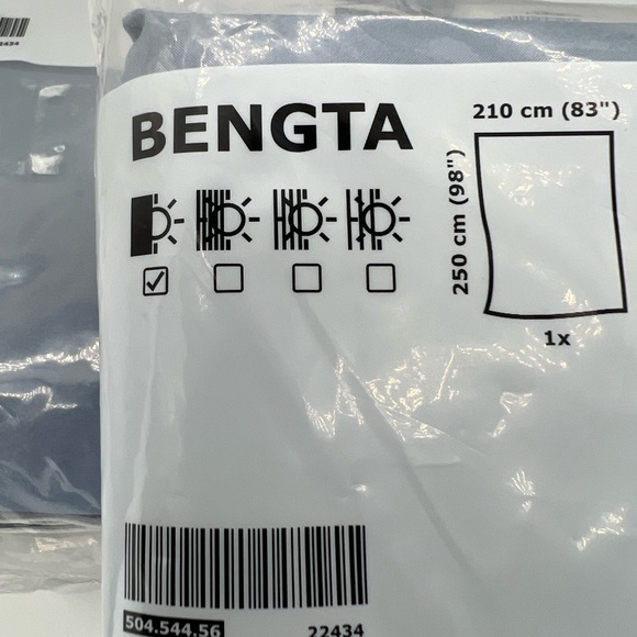 IKEA Bengta Black Out Curtain Panel Set Of 3 Size 83x98” New In Package - Picture 8 of 15